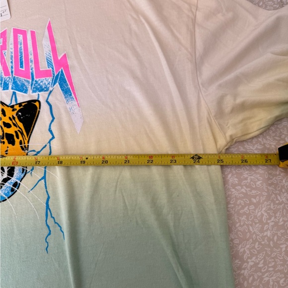 ROCK & ROLL TIGER CROPPED LONG SLEEVE SHIRT. TIE DYE, RELAXED, OVERSIZED. SIZE M - Picture 11 of 13